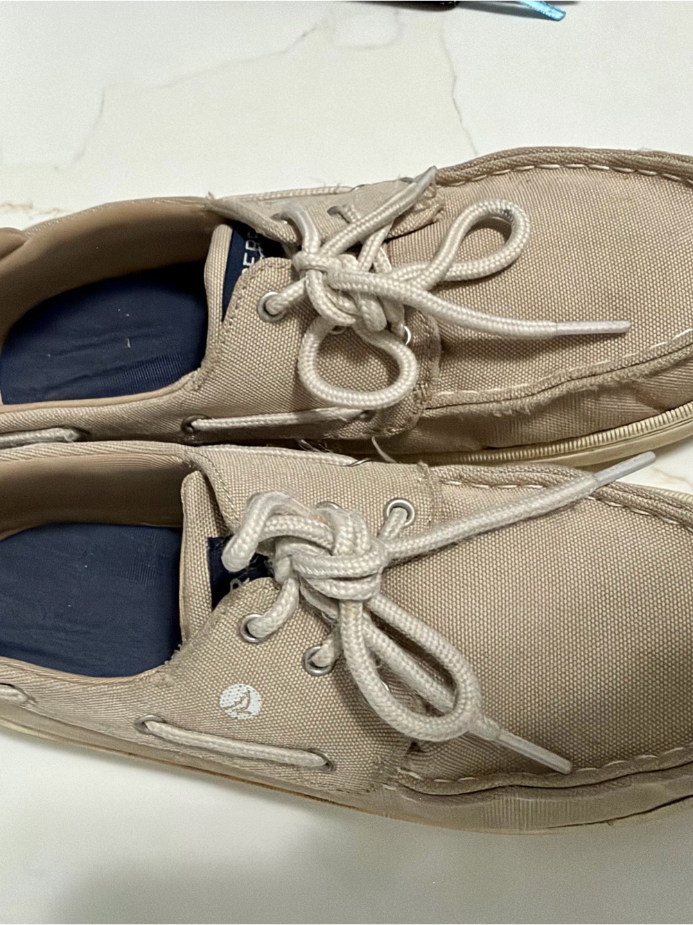 Sperry Kids Canvas Boat Shoes - Beige